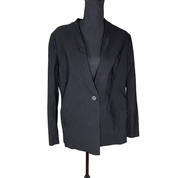 LOGO by Lori Goldstein AnyWEAR One Button Blazer BLACK SIZE M NWT - Picture 3 of 8